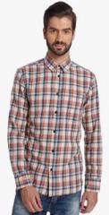 Jack & Jones Red Checked Slim Fit Casual Shirt men