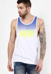 Jack & Jones White Round Neck Vests men