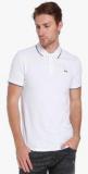 Jack & Jones White Solid Polo T Shirt men