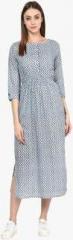 Jaipur Kurti Blue Checked Maxi Dress women