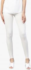 Jaipur Kurti Off White Solid Leggings women