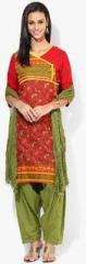 Jaipur Kurti Red Printed Salwar Kameez Dupatta women