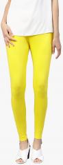 Jaipur Kurti Yellow Solid Leggings women