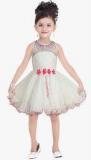 Jazzup Cream Casual Dress Girls