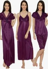 Jazzup Purple Solid Sleepwear women