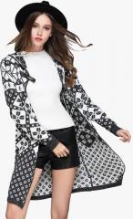 Jc Collection Black Printed Shrug women