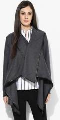 Jc Collection Dark Grey Solid Shrug women