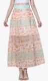 Jc Collection Pink Printed Flared Skirt Women