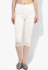 Jc Collection White Solid Capri women