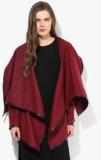 Jc Collection Wine Solid Shrug Women