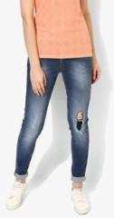 Jealous 21 Blue Washed Mid Rise Regular Fit Jeans women