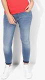 Jealous 21 Blue Washed Mid Rise Skinny Jeans women