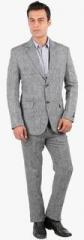 Jhampstead Grey Solid Suit men