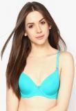 Jockey Aqua Blue Solid Under Wired Padded Bra women