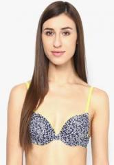 Jockey Navy Blue Printed Padded Bra women