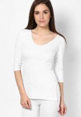 Jockey Off White Thermal 3/4Th Sleeve Top women