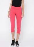 Jockey Pink Solid Slim Fit Capris Women