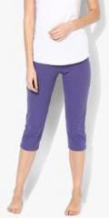 Jockey Purple Solid Capri women