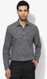 John Players Black Printed Regular Fit Formal Shirt men