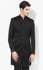 John Players Black Solid Slim Fit Suit men