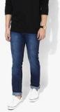 John Players Blue Washed Low Rise Slim Fit Jeans men