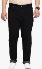 John Pride Black Solid Mid Rise Regular Fit Jeans men