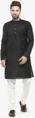 Jompers Black Solid Kurta Pyjama men