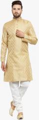 Jompers Gold Self Design Kurta Pyjama men