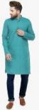 Jompers Sea Green Solid Kurta Men