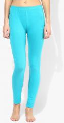 July Nightwear Aqua Blue Solid Leggings women