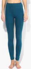 July Nightwear Blue Solid Leggings women