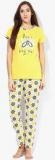 July Nightwear Yellow Printed Pyjama Set Women