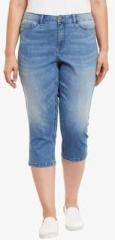 Junarose Blue Washed Capri women