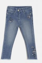 Juniors By Lifestyle Blue Slim Fit Mid Rise Clean Look Stretchable Jeans girls