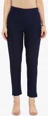 Juniper Navy Blue Solid Coloured Pants women