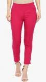 Juniper Pink Solid Coloured Pant Women