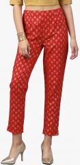 Juniper Red Slim Fit Coloured Pants women