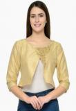 Just Wow Beige Embellished Summer Jacket Women