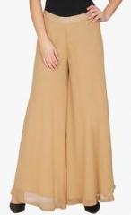 Just Wow Beige Solid Palazzo women