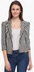 Just Wow Black Striped Summer Jacket women