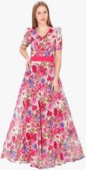 Just Wow Multicoloured Printed Maxi Dress women