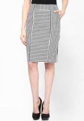 Kaaryah Black And White Striped Skirt women