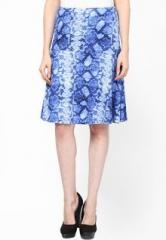 Kaaryah Blue Snake Print Slim Fit Skirt women