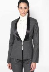 Kaaryah Grey Solid Summer Jacket women