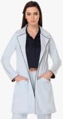 Kaaryah Light Blue Solid Summer Jacket women