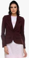 Kaaryah Wine Solid Summer Jacket women