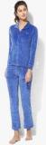 Kanvin Blue Embellished Pyjama Set Women