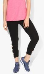 Kappa Black Solid Capris women