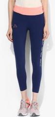 Kappa Navy Blue Printed Capri women