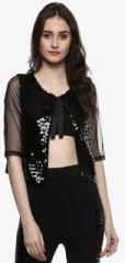 Kazo Black Embellished Shrug women